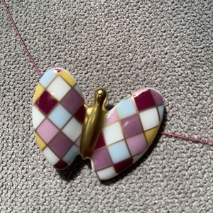 COPY - Bernardaud Limoges pendant butterfly 24k gold